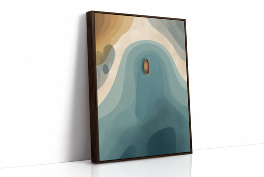 Solitude Adrift in Turquoise Canyons