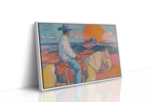 Sunset Paints A Cowboy's Trail