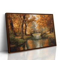 Amber Bridge Over Tranquil Waters