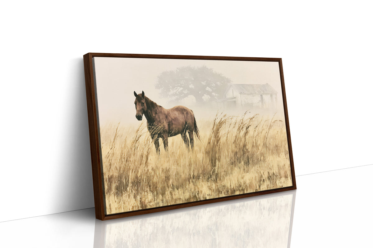Bay Horse in the Golden Field