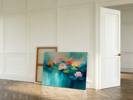 Lotus Dreams Float On Turquoise Waters