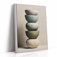 Stacked Stoneware: Linen and Sage