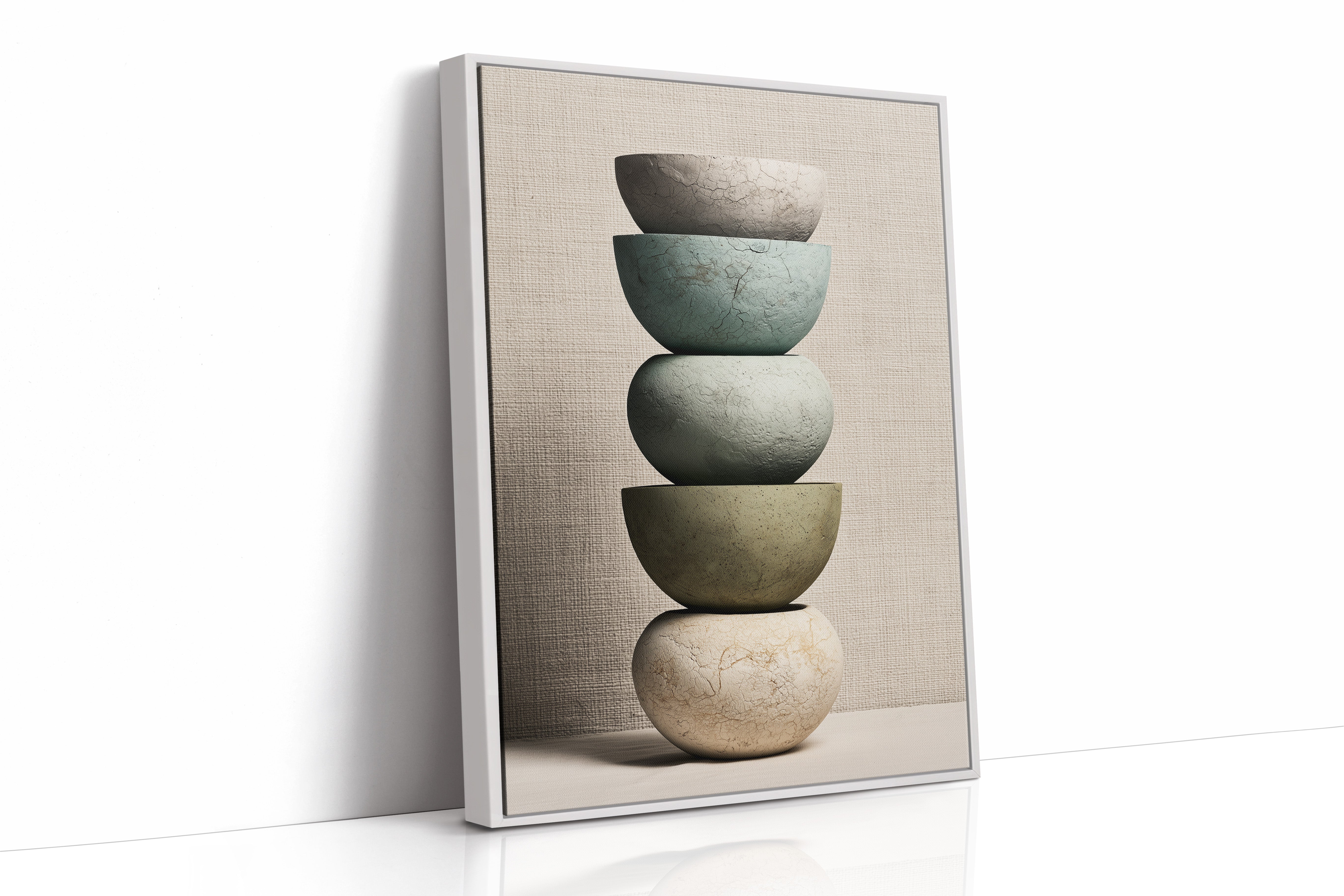 Stacked Stoneware: Linen and Sage