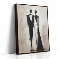 Monochrome Figures Dance Through Fog