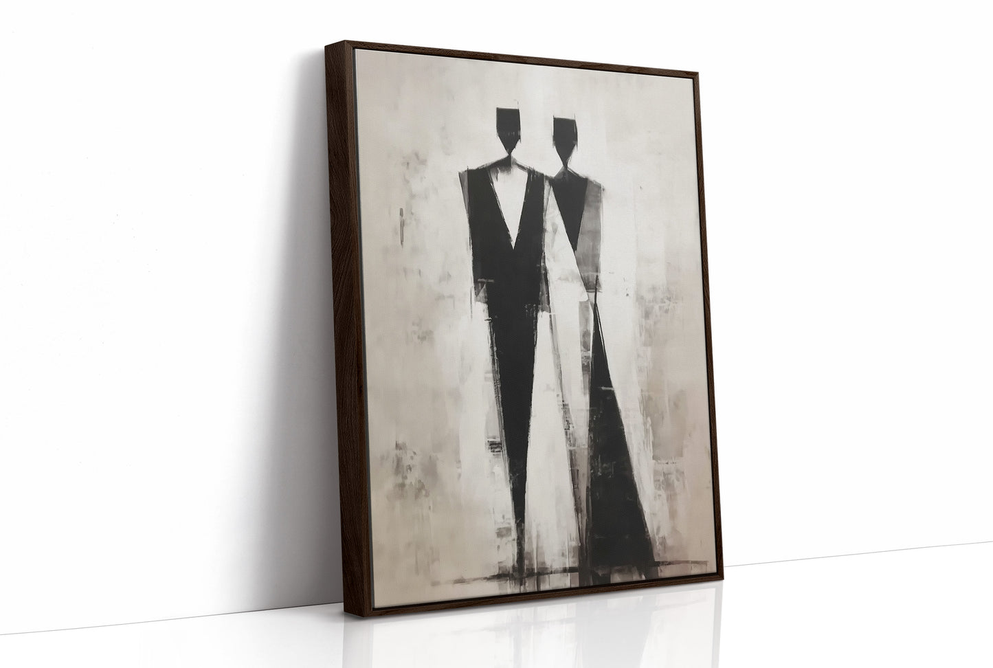 Monochrome Figures Dance Through Fog