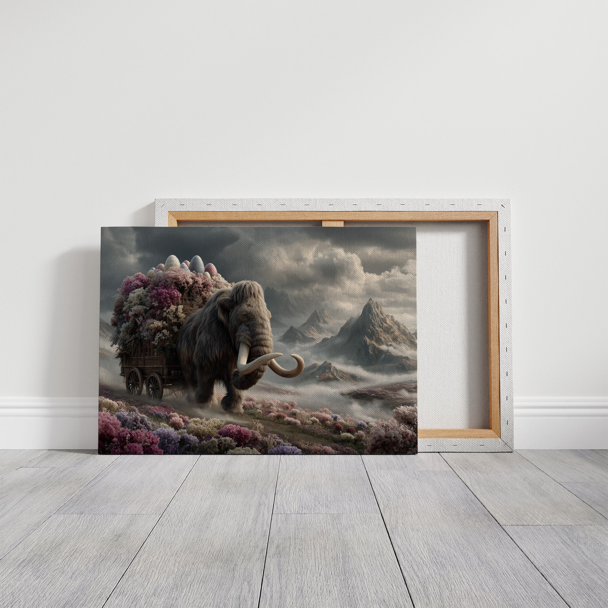 Mammoth's Blossom-Draped Easter Cart
