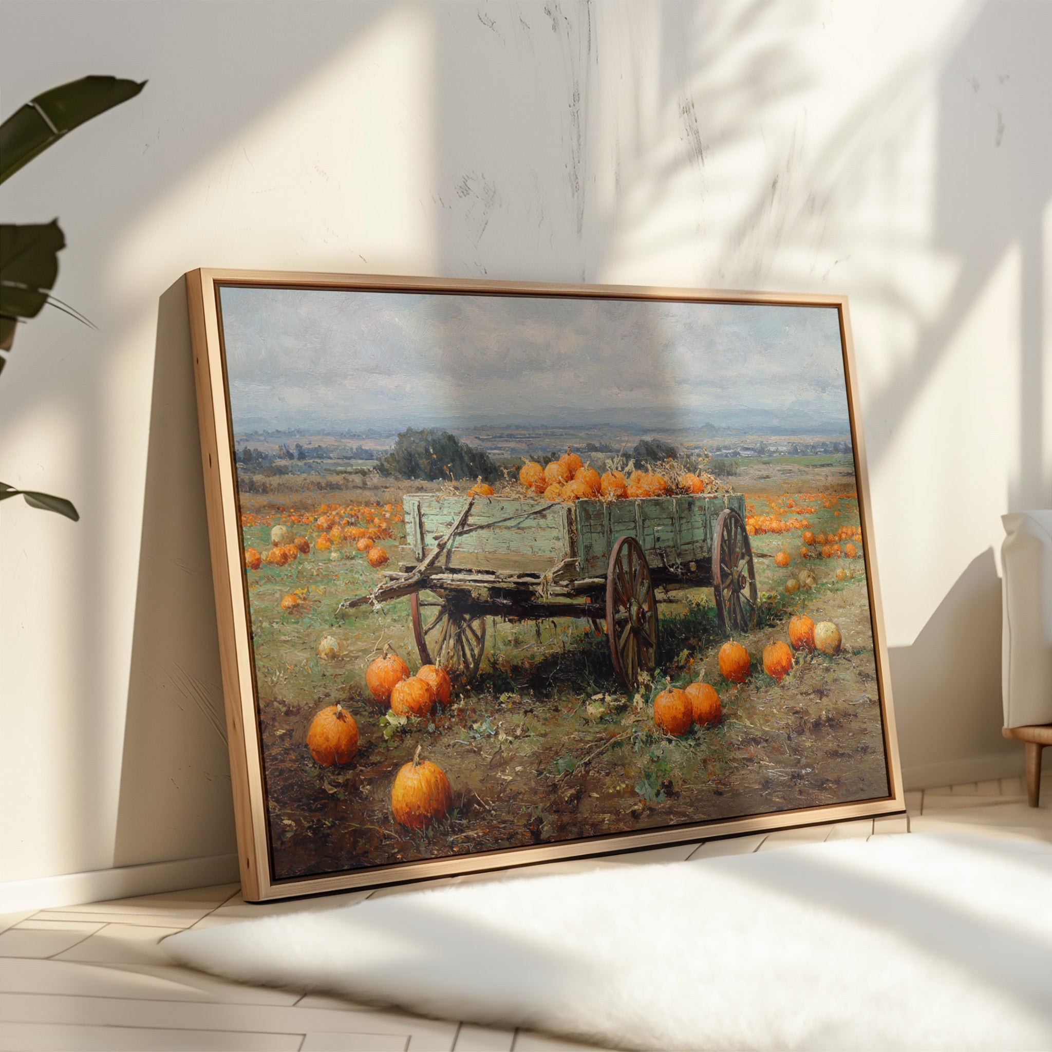 Harvest Wagon Rests In October Light