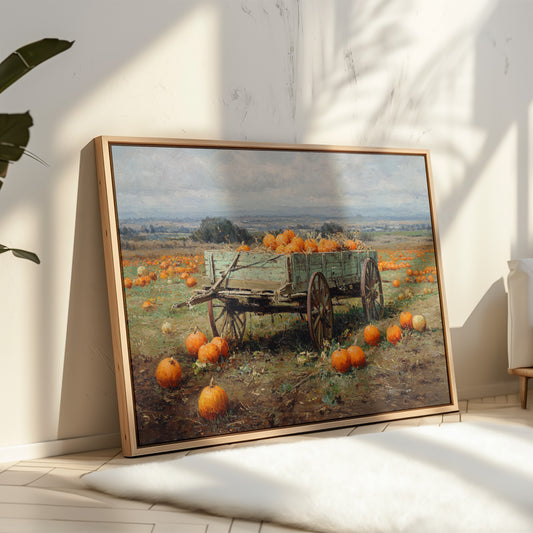 Harvest Wagon Rests In October Light