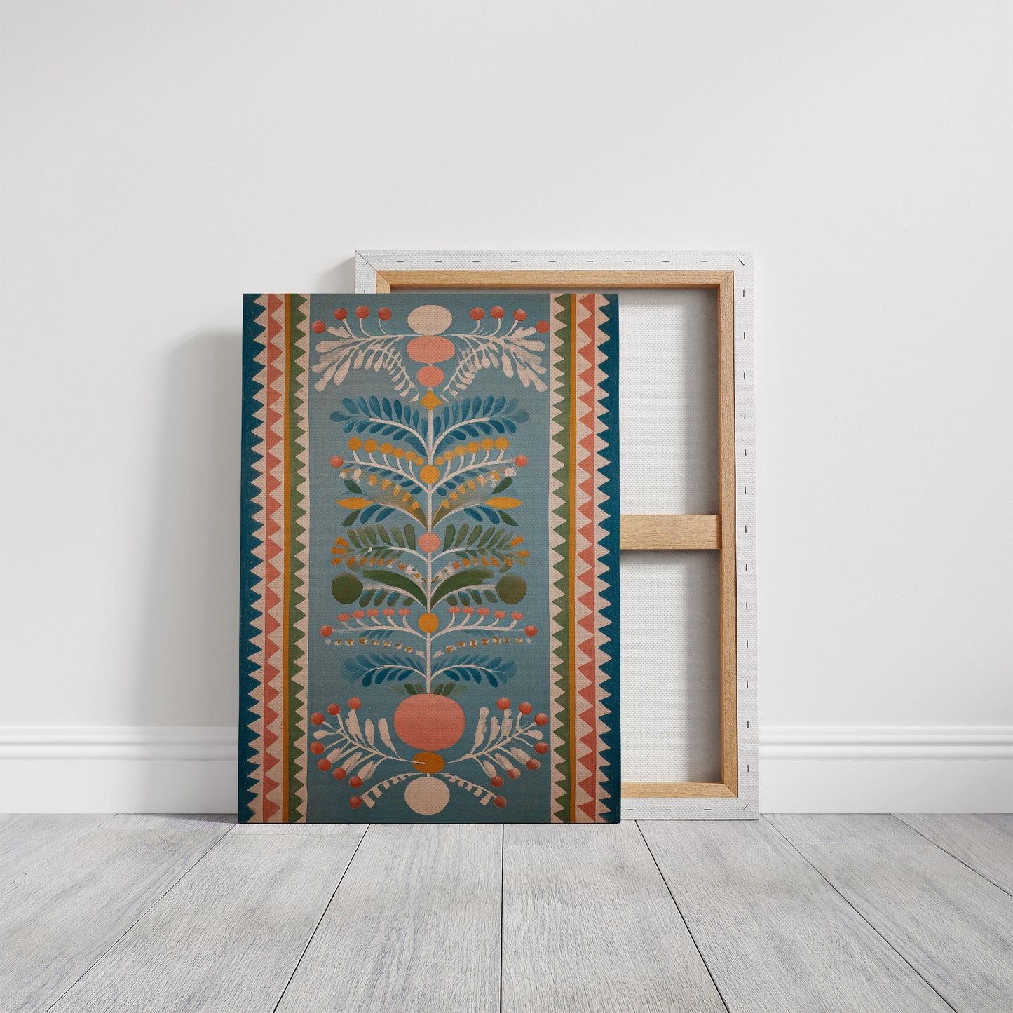 Folk Bloom in Summer Blue