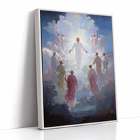 Celestial Ascension Through Radiant Clouds