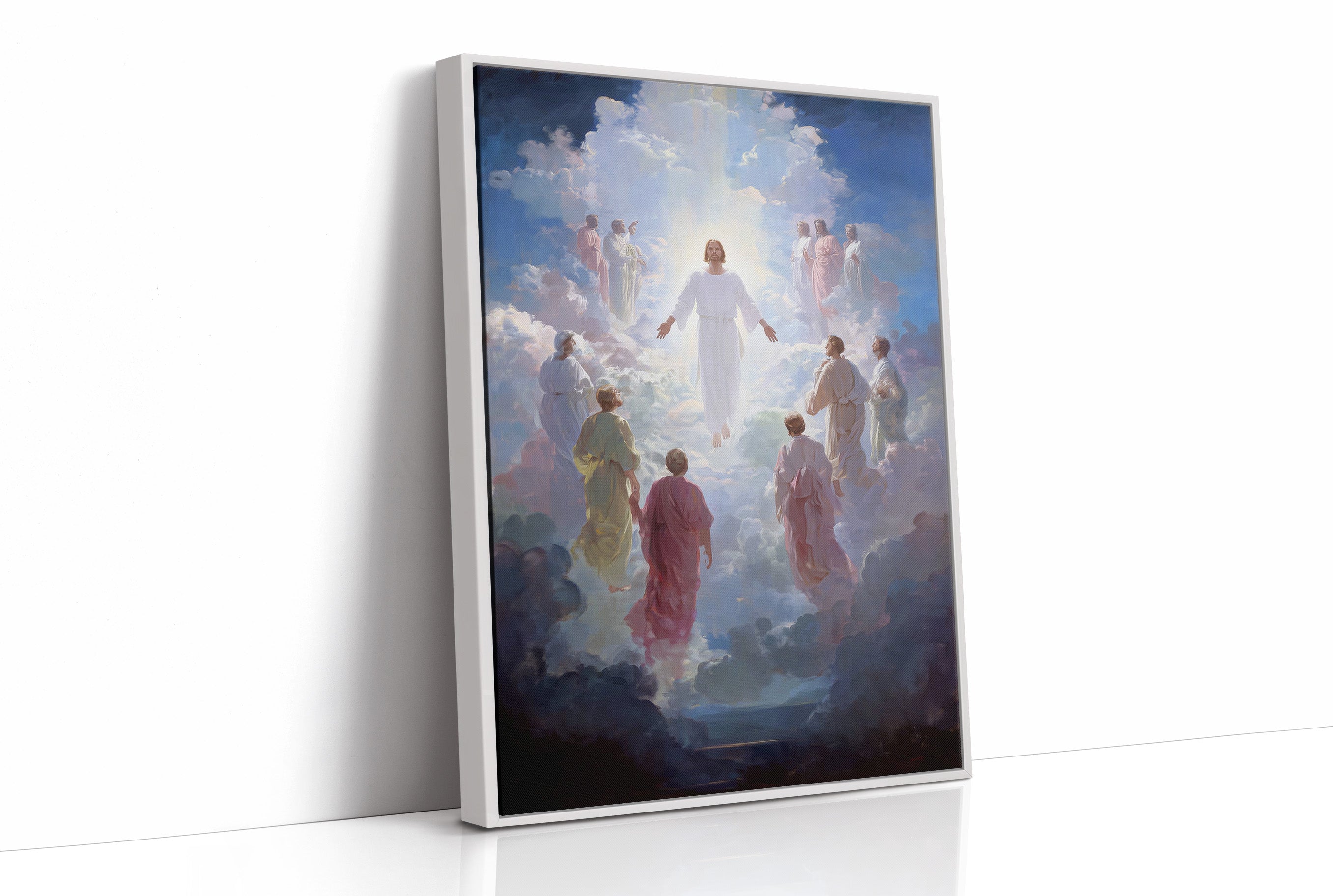 Celestial Ascension Through Radiant Clouds