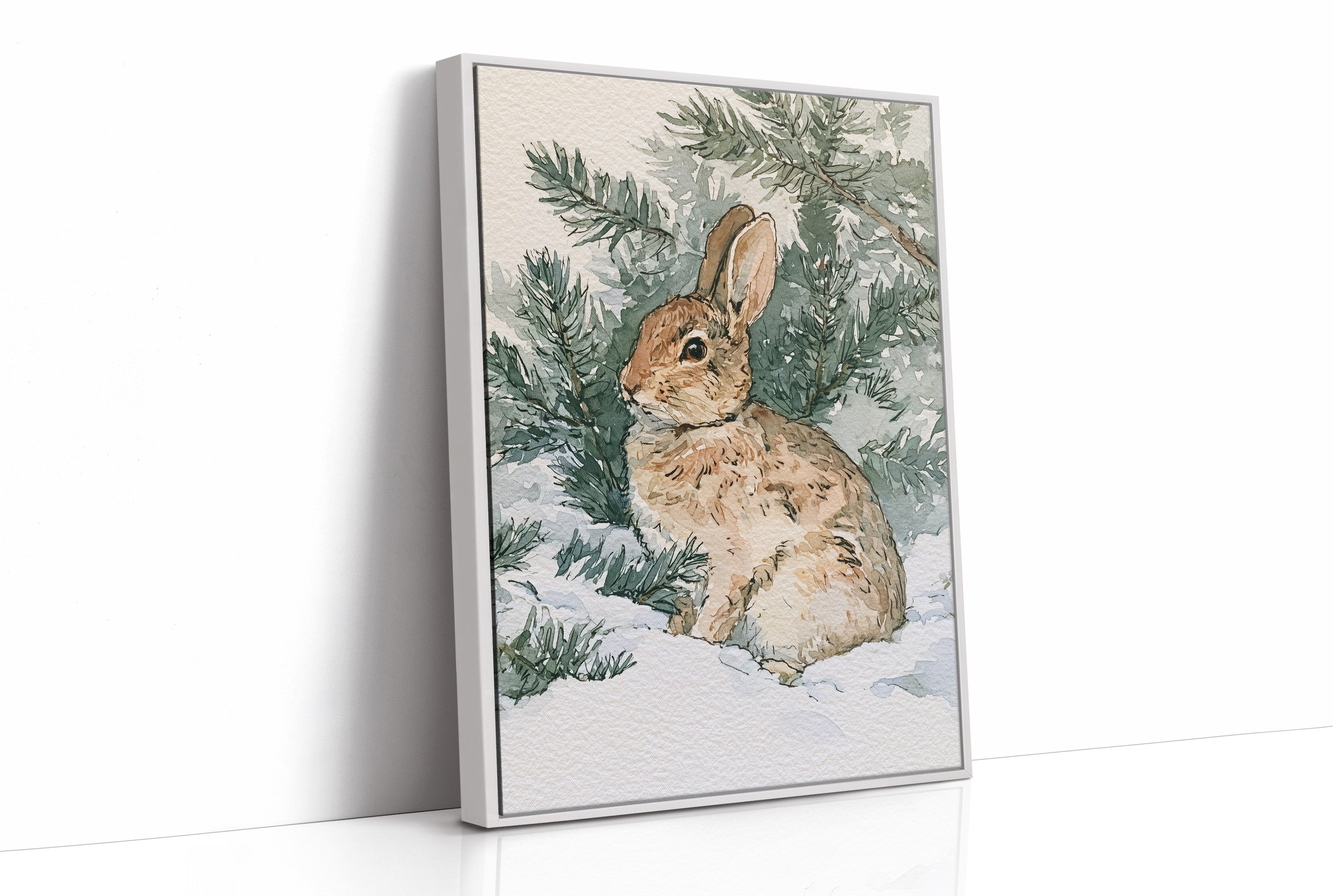 Rabbit In Snowy Pines