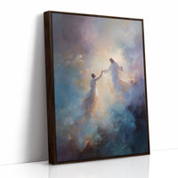 Celestial Embrace Through Luminous Clouds