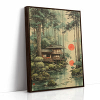 Forest Lake Teahouse At Sunset