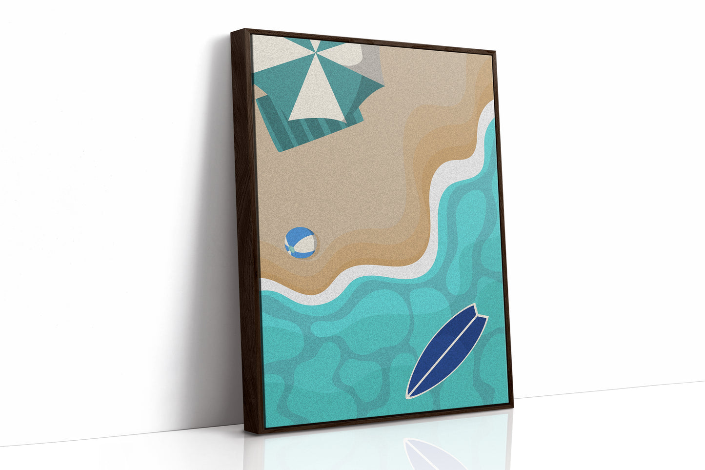 Beach Ball Plays With Turquoise Tides