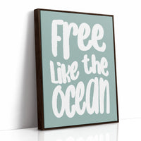 Seafoam Letters Spark Wild Freedom