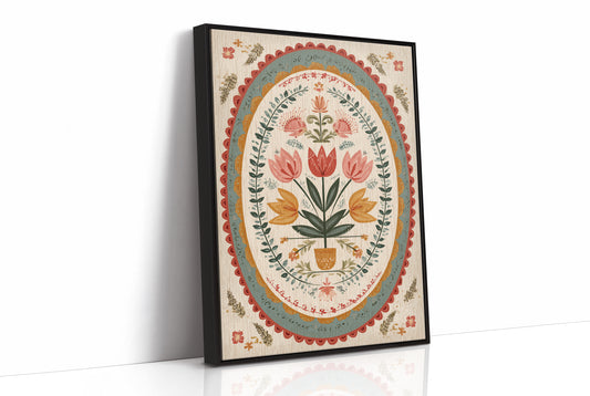 Botanical Heritage: Folk Art Blossoms