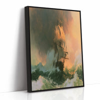 Storm-Tossed Tall Ship