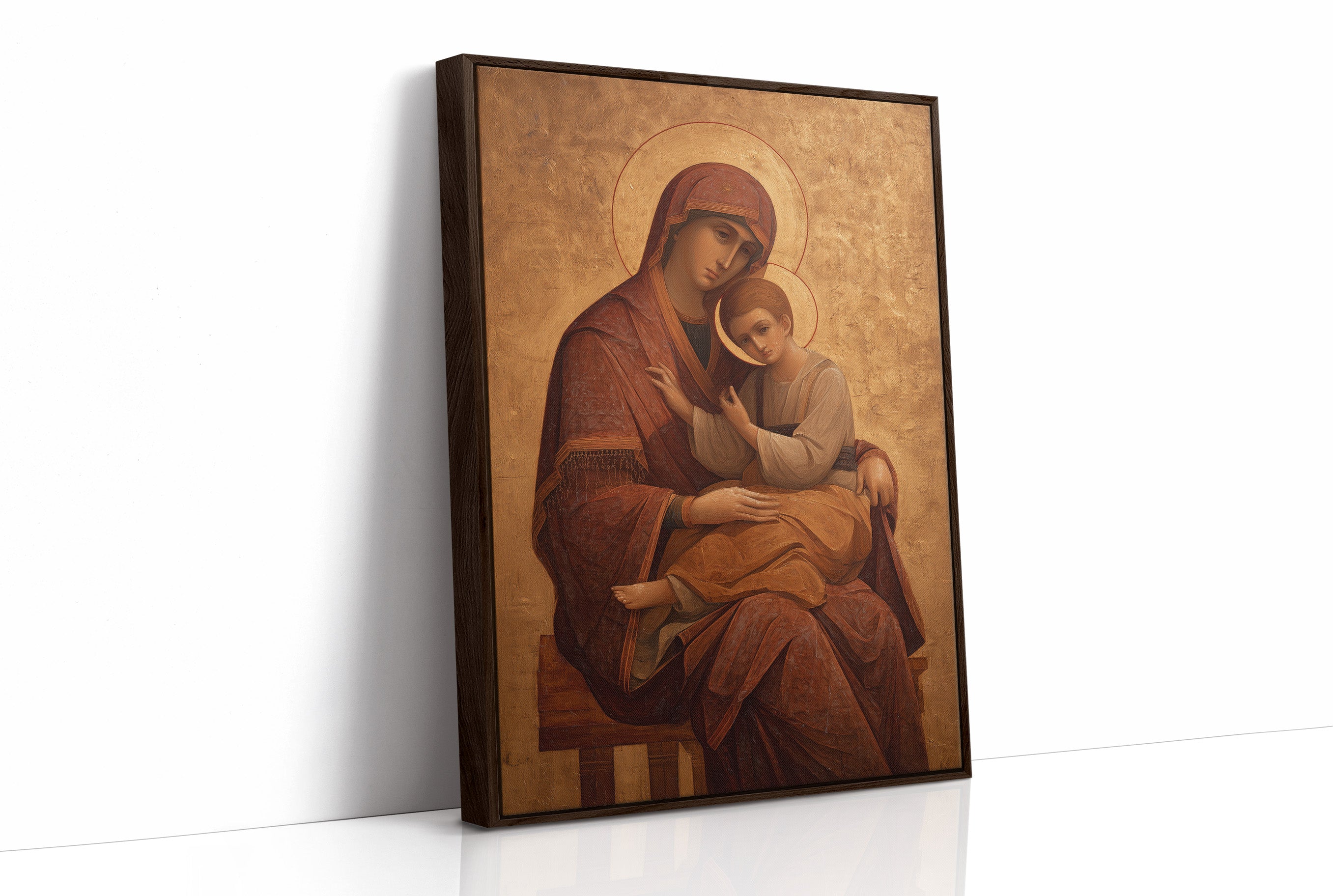 Sacred Embrace in Golden Radiance