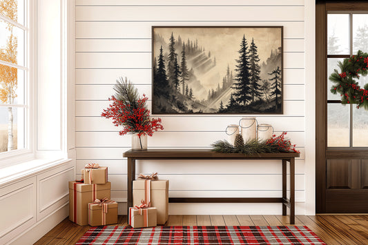 Misty Pines Catch Mountain Light