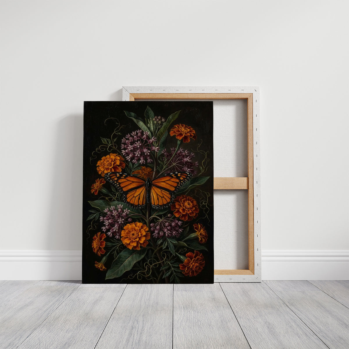 Monarch Among Marigolds: Dutch Master Study