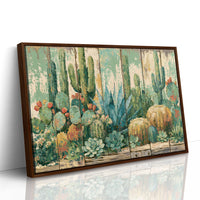 Desert Garden on Weathered Wood