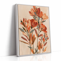 Terracotta Poppy Abstract Bouquet