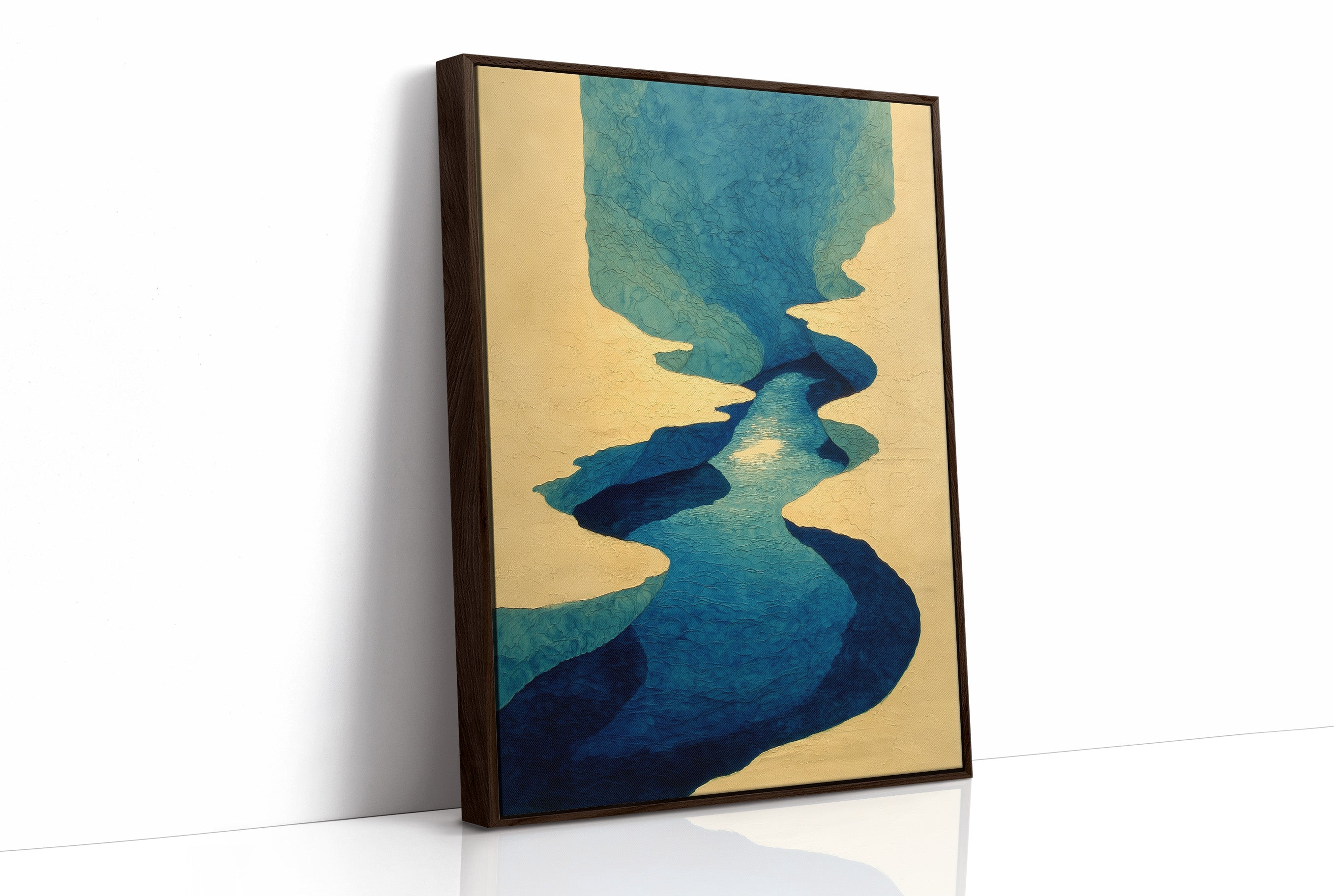 Turquoise Rivers Cut Golden Plains