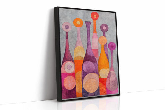 Wine Bottles Dance At Twilight