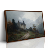 Castle Perched On Misty Hillside