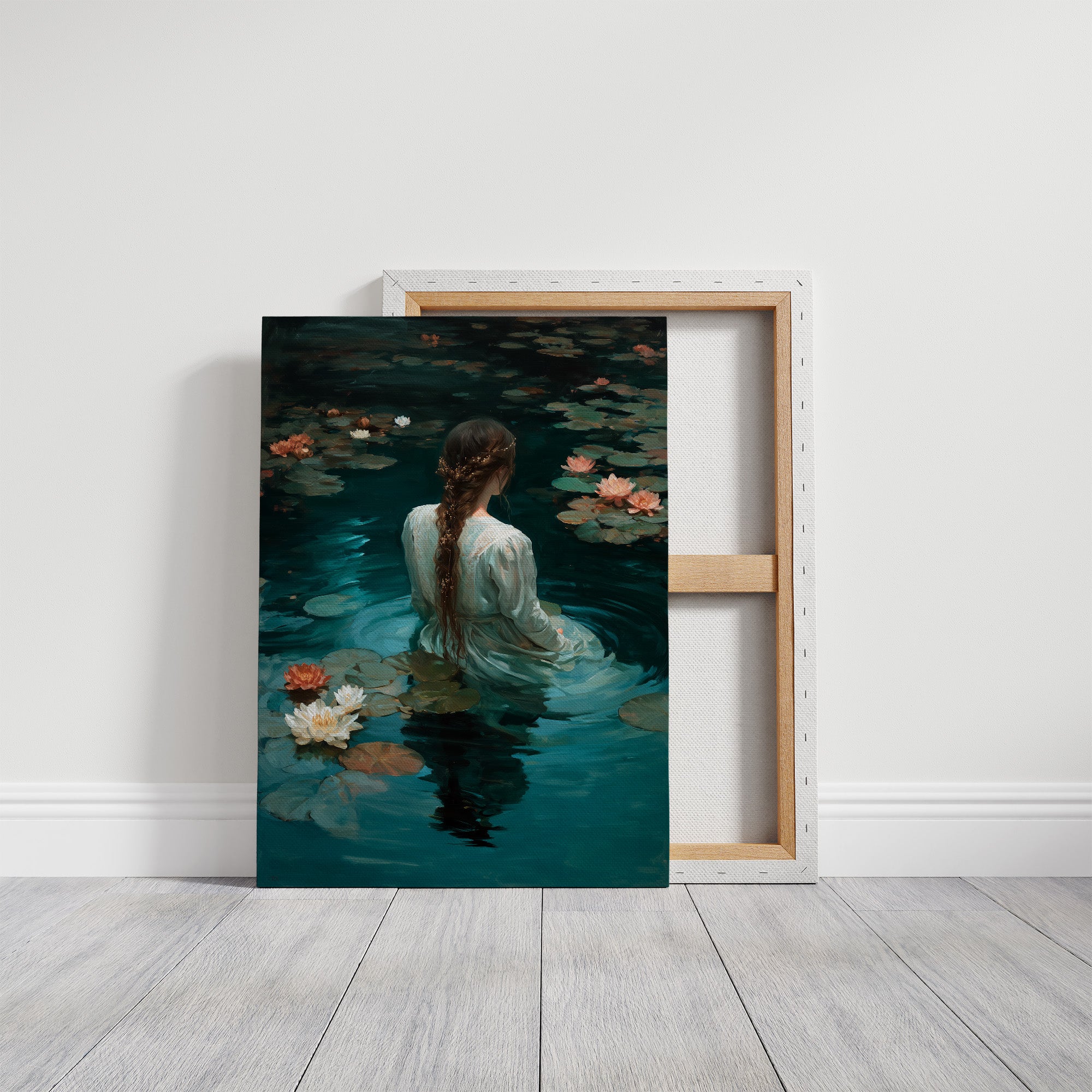 Beneath Lily Pads She Wanders