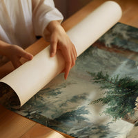 Forgotten Wagon In Winter Woods