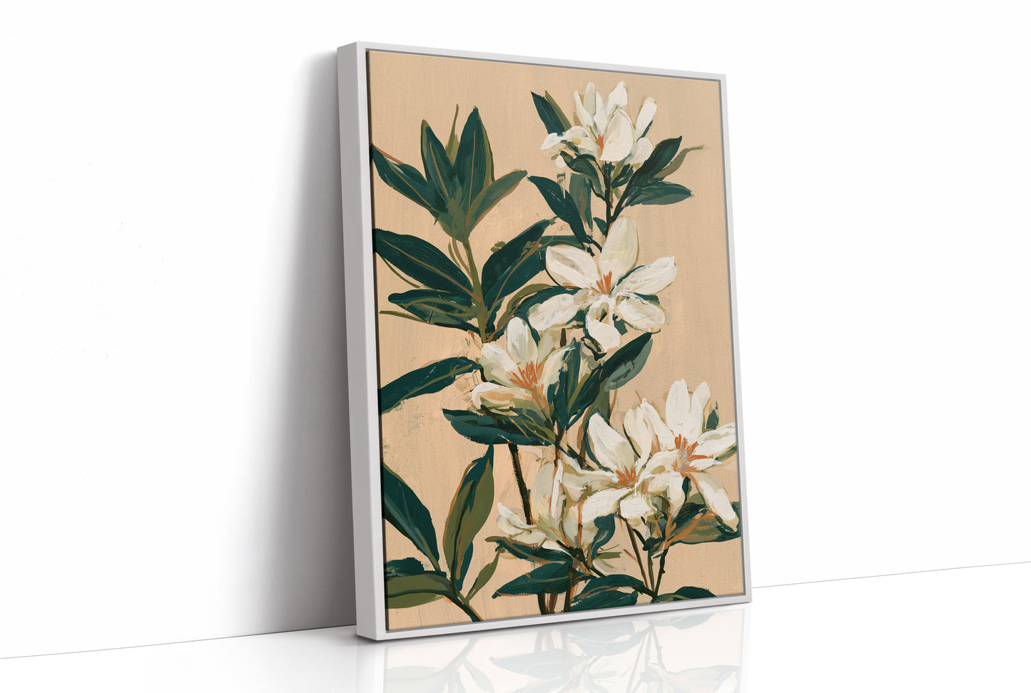 White Lily Botanical Painting