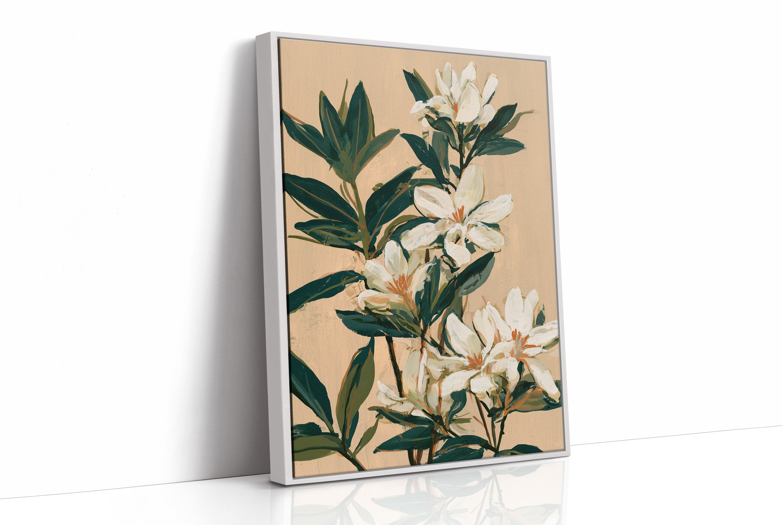 White Lily Botanical Painting