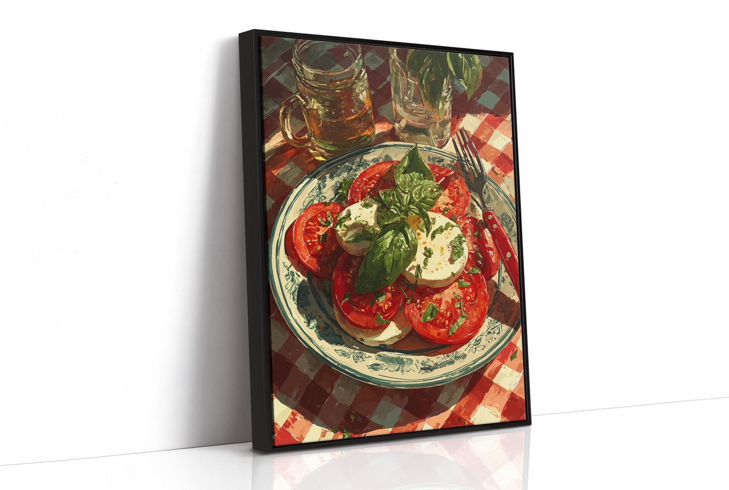 Caprese on Checkered Cloth