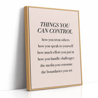 Things You Can Control Typography Print