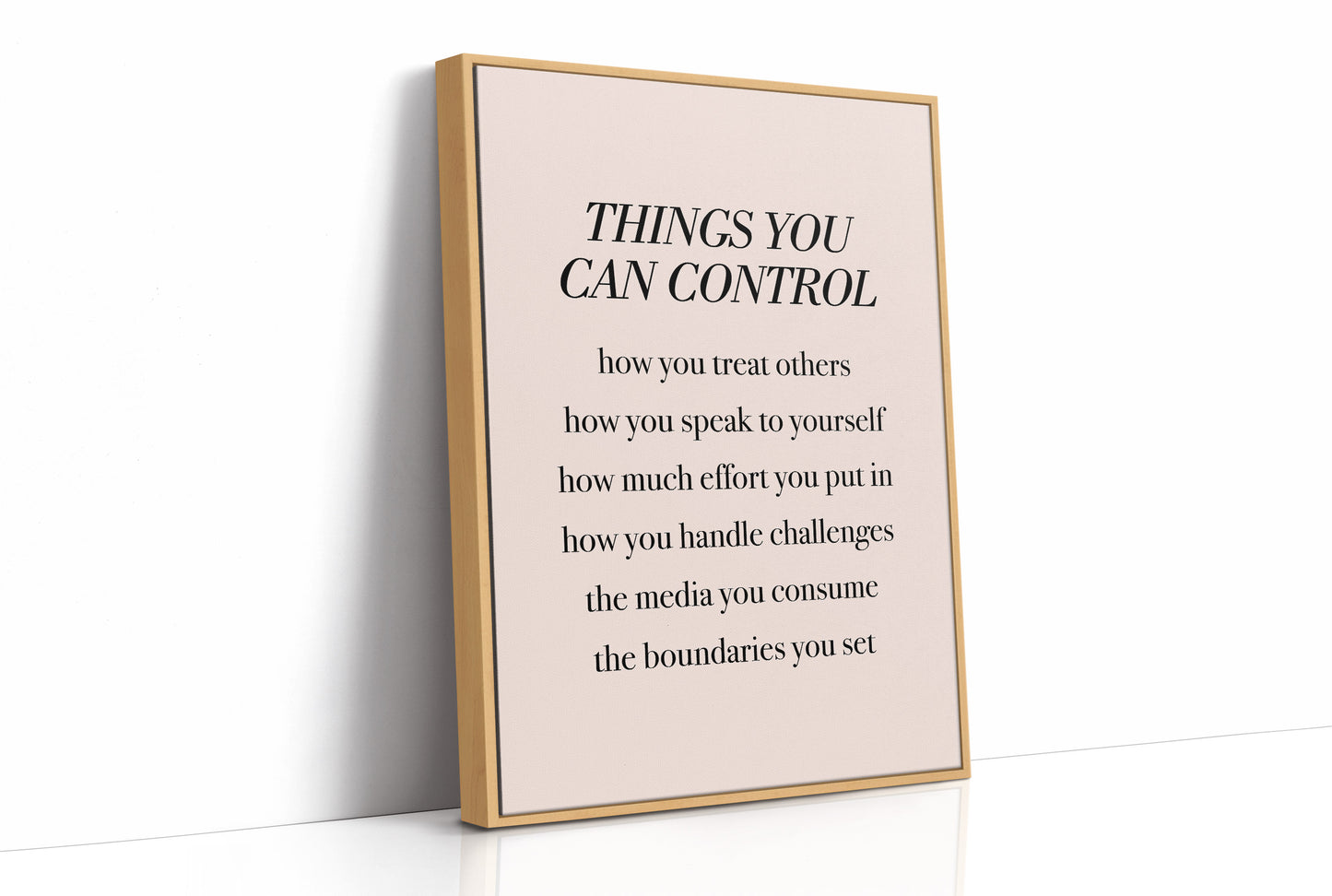 Things You Can Control Typography Print