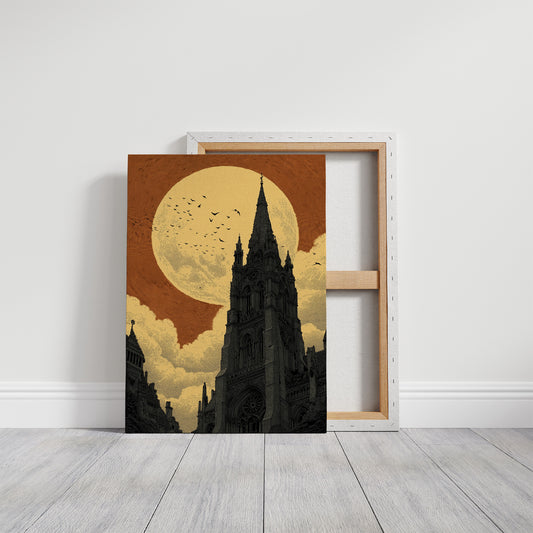 Cathedral Under a Copper Moon