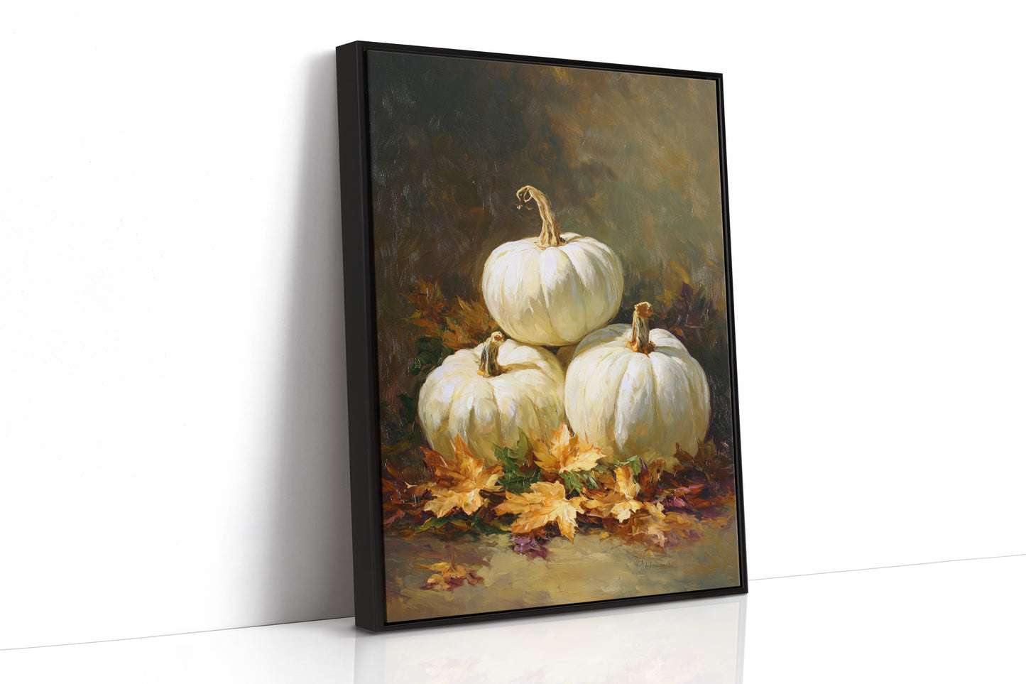 White Pumpkins Dance With Autumn