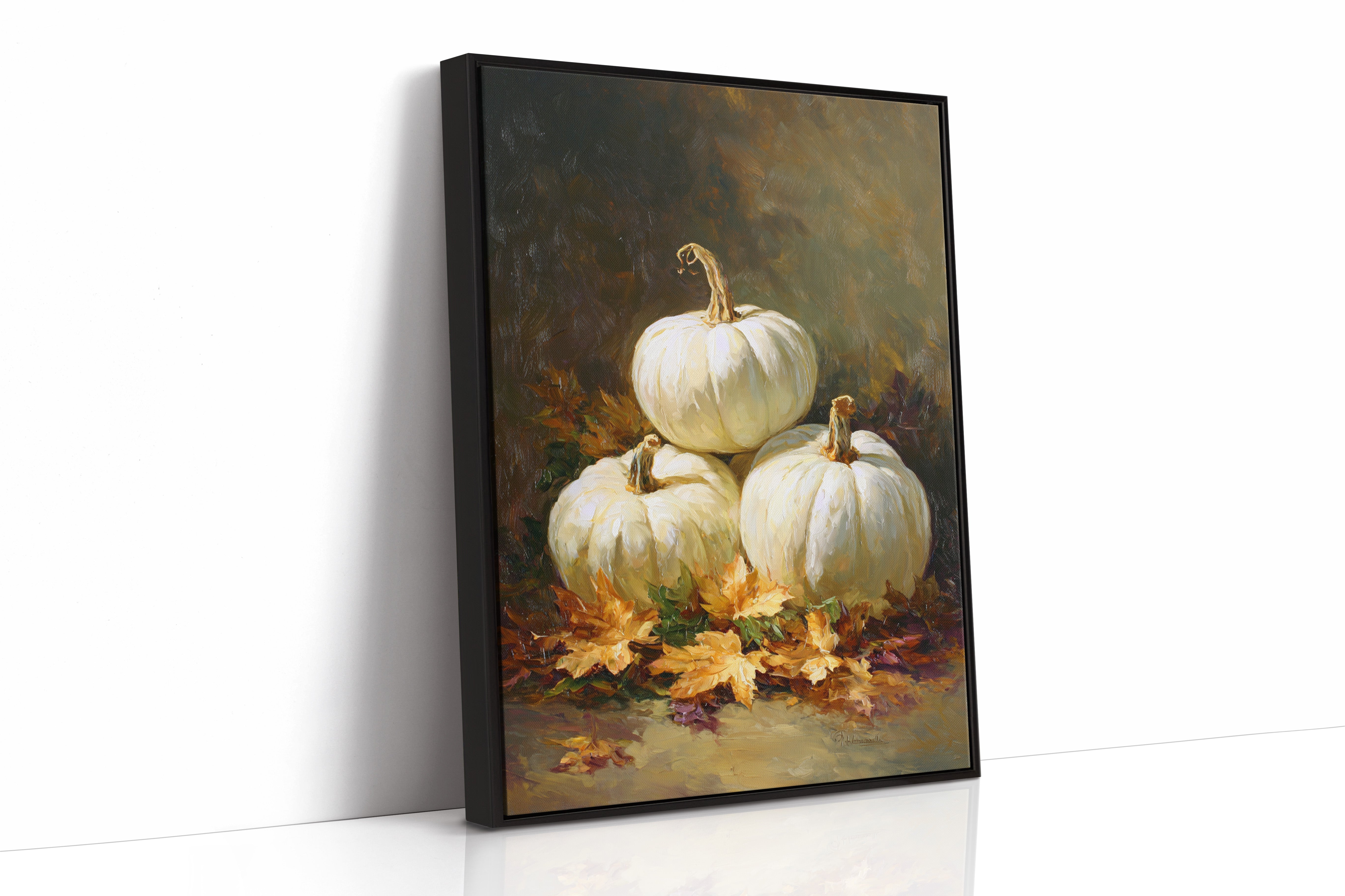 White Pumpkins Dance With Autumn