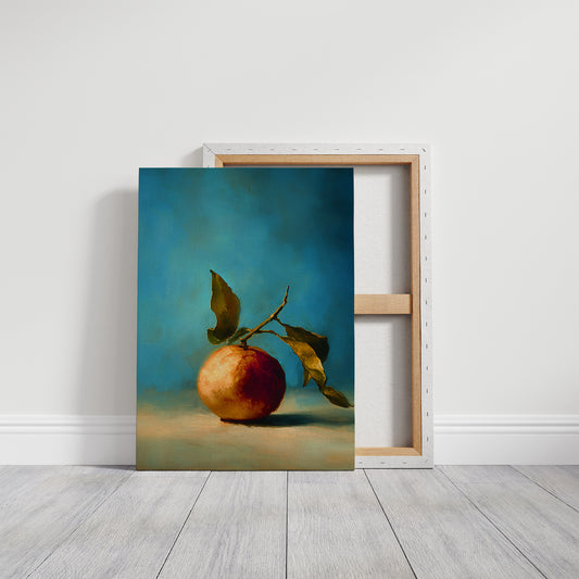 Solitary Peach Against Turquoise Sky