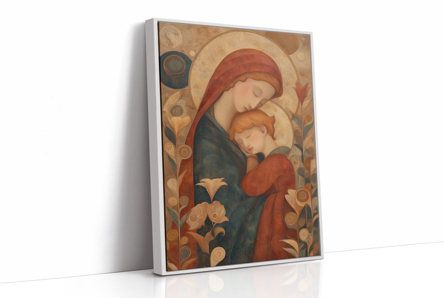 Eternal Embrace Among Celestial Blooms