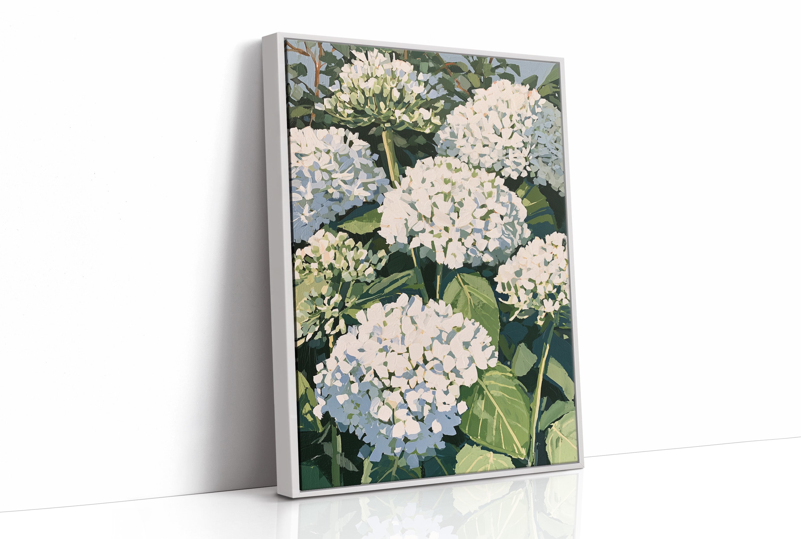 Hydrangea Garden In Full Bloom