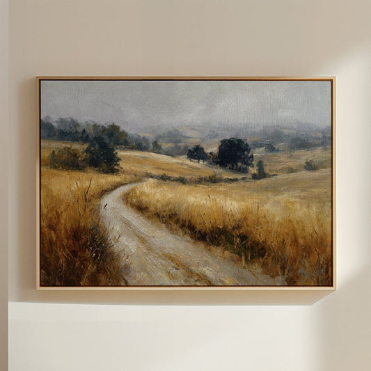 Winding Path Through Golden Fields