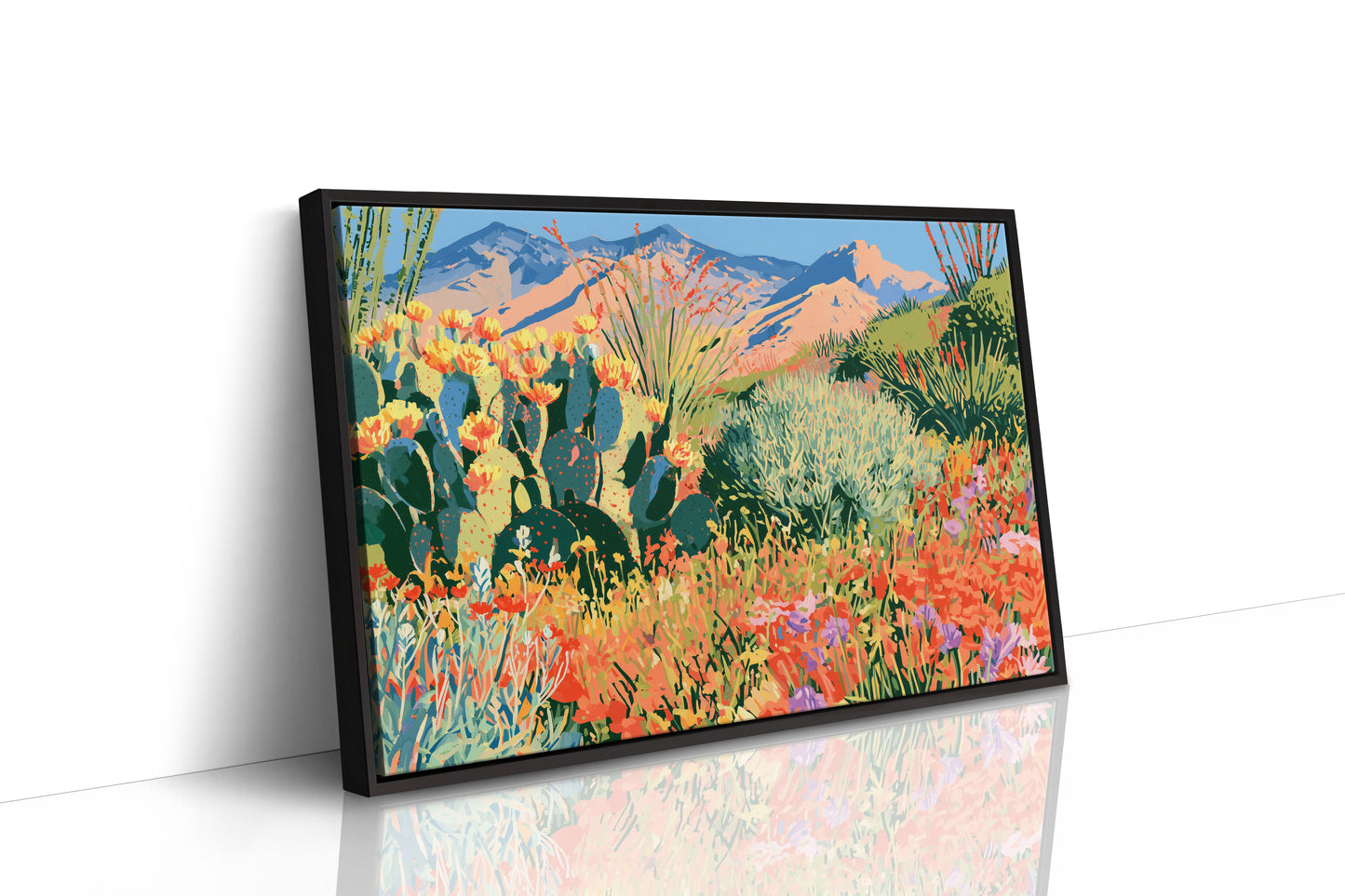 Desert Superbloom, Mountain Backdrop