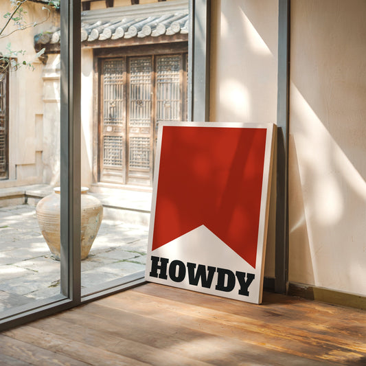 Howdy Western Banner Print