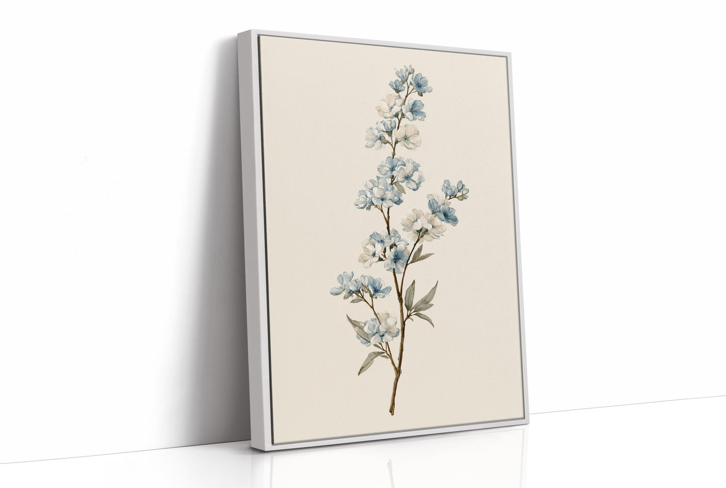 Blossom Branch In Blue And Cream