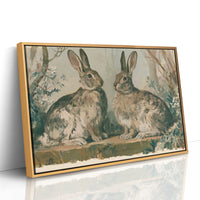 Two Rabbits, One Log