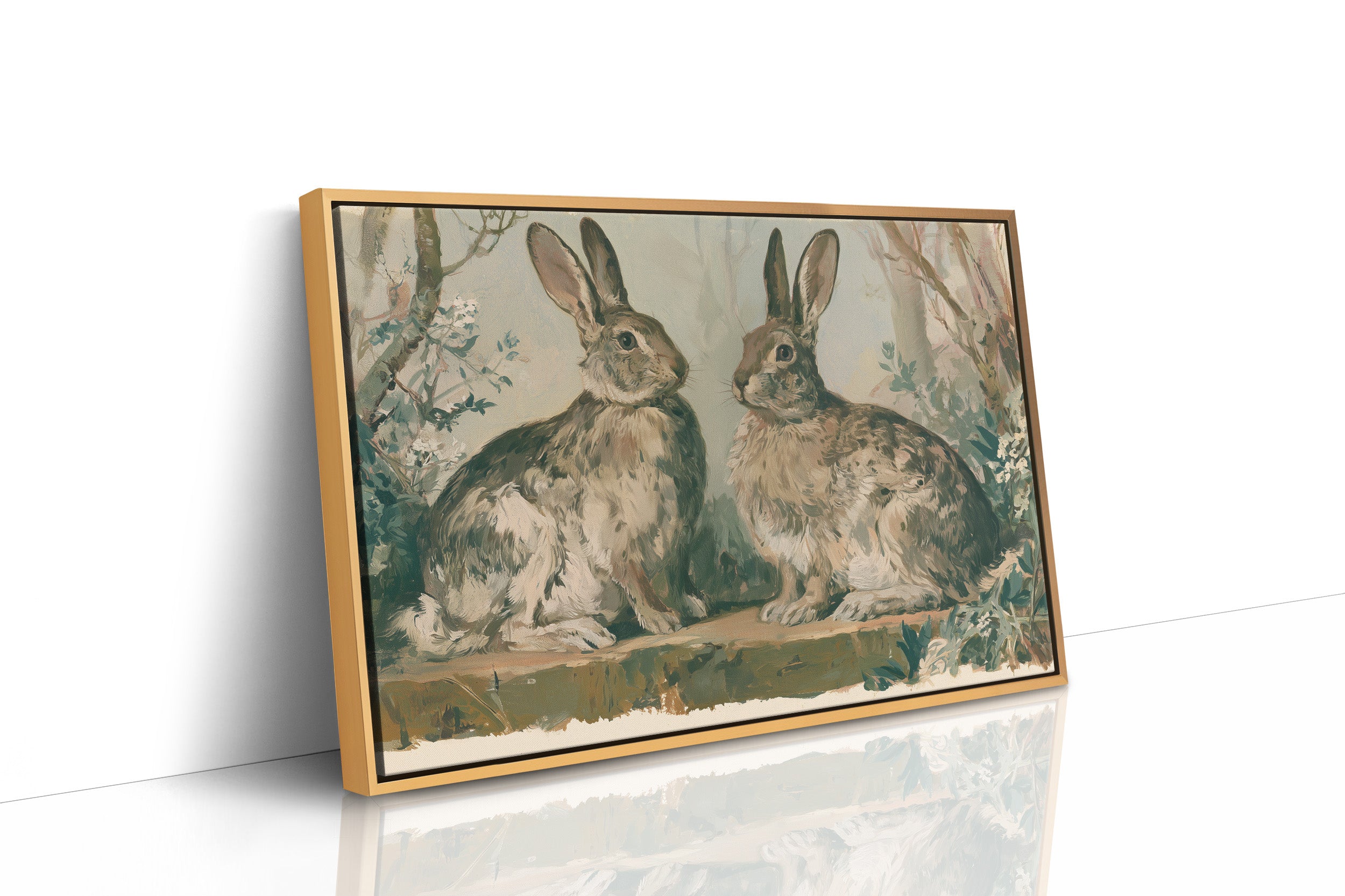 Two Rabbits, One Log