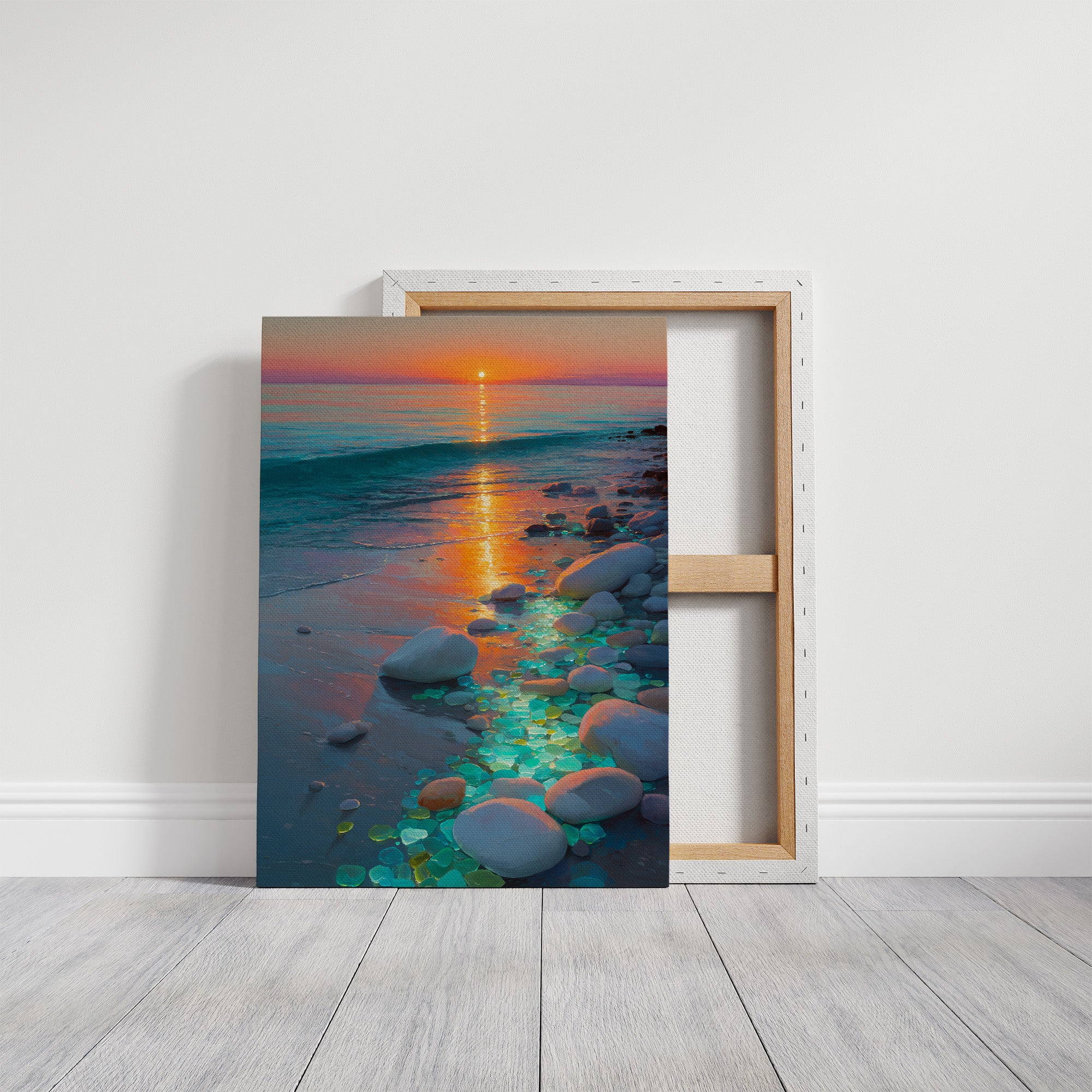 Turquoise Stones Catch Sunset's Fire